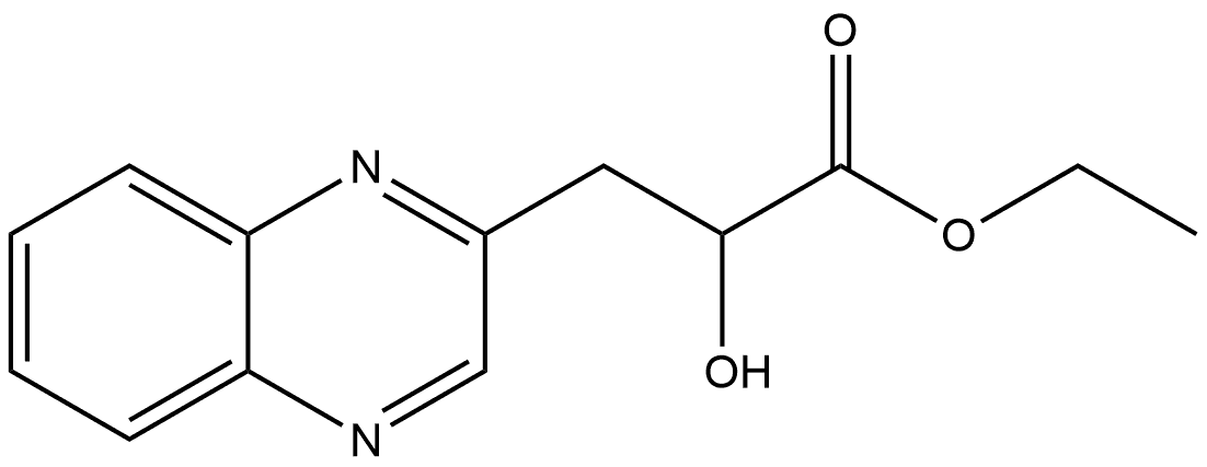 Ethyl 2-hydroxy-3-(quinoxalin-2-yl)propanoate 구조식 이미지