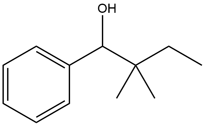 Benzenemethanol, α-(1,1-dimethylpropyl)- 구조식 이미지