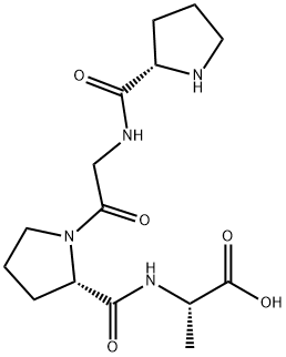 (S)-2-((S)-1-(2-((S)-Pyrrolidine-2-carboxamido)acetyl)pyrrolidine-2-carboxamido)propanoic acid Structure