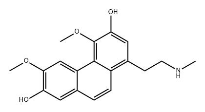 2,6-Phenanthrenediol, 3,5-dimethoxy-8-[2-(methylamino)ethyl]- Structure