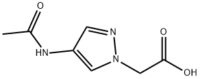 1H-Pyrazole-1-acetic acid, 4-(acetylamino)- Structure