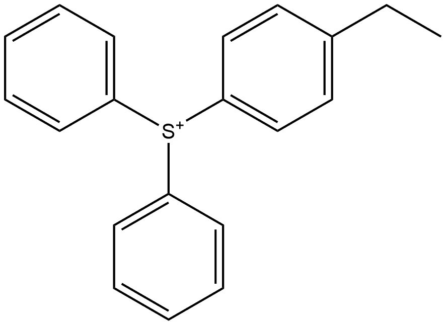 (4-Ethylphenyl)diphenylsulfonium Structure