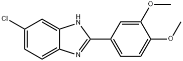 1H-Benzimidazole, 6-chloro-2-(3,4-dimethoxyphenyl)- 구조식 이미지