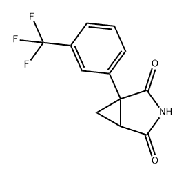 3-Azabicyclo[3.1.0]hexane-2,4-dione, 1-[3-(trifluoromethyl)phenyl]- 구조식 이미지