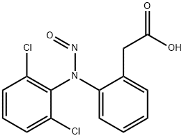 Benzeneacetic acid, 2-[(2,6-dichlorophenyl)nitrosoamino]- Structure