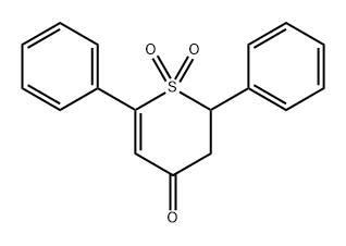 4H-Thiopyran-4-one, 2,3-dihydro-2,6-diphenyl-, 1,1-dioxide 구조식 이미지