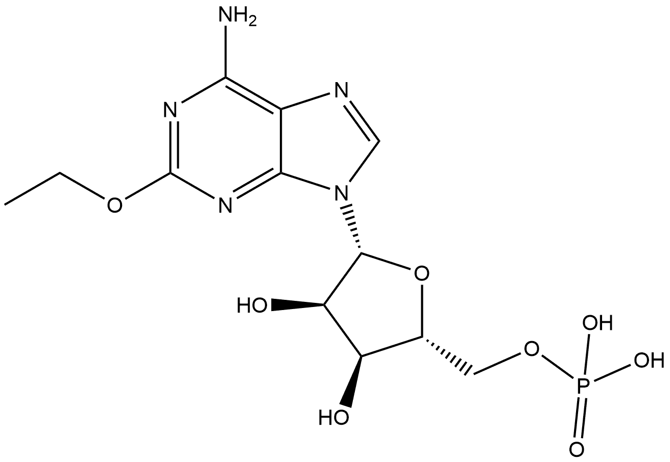 2-ethoxy-O5'-phosphono-adenosine Structure