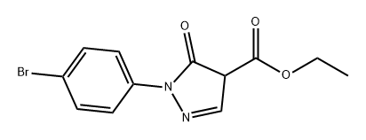 1H-Pyrazole-4-carboxylic acid, 1-(4-bromophenyl)-4,5-dihydro-5-oxo-, ethyl ester Structure