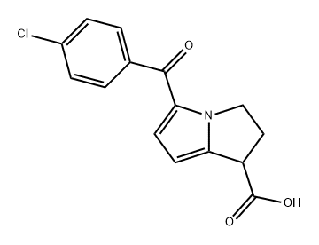 1H-Pyrrolizine-1-carboxylic acid, 5-(4-chlorobenzoyl)-2,3-dihydro- 구조식 이미지