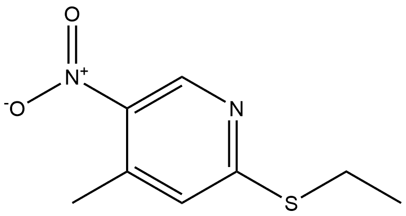 2-(ethylthio)-4-methyl-5-nitropyridine Structure