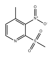 Pyridine, 4-methyl-2-(methylsulfonyl)-3-nitro- Structure