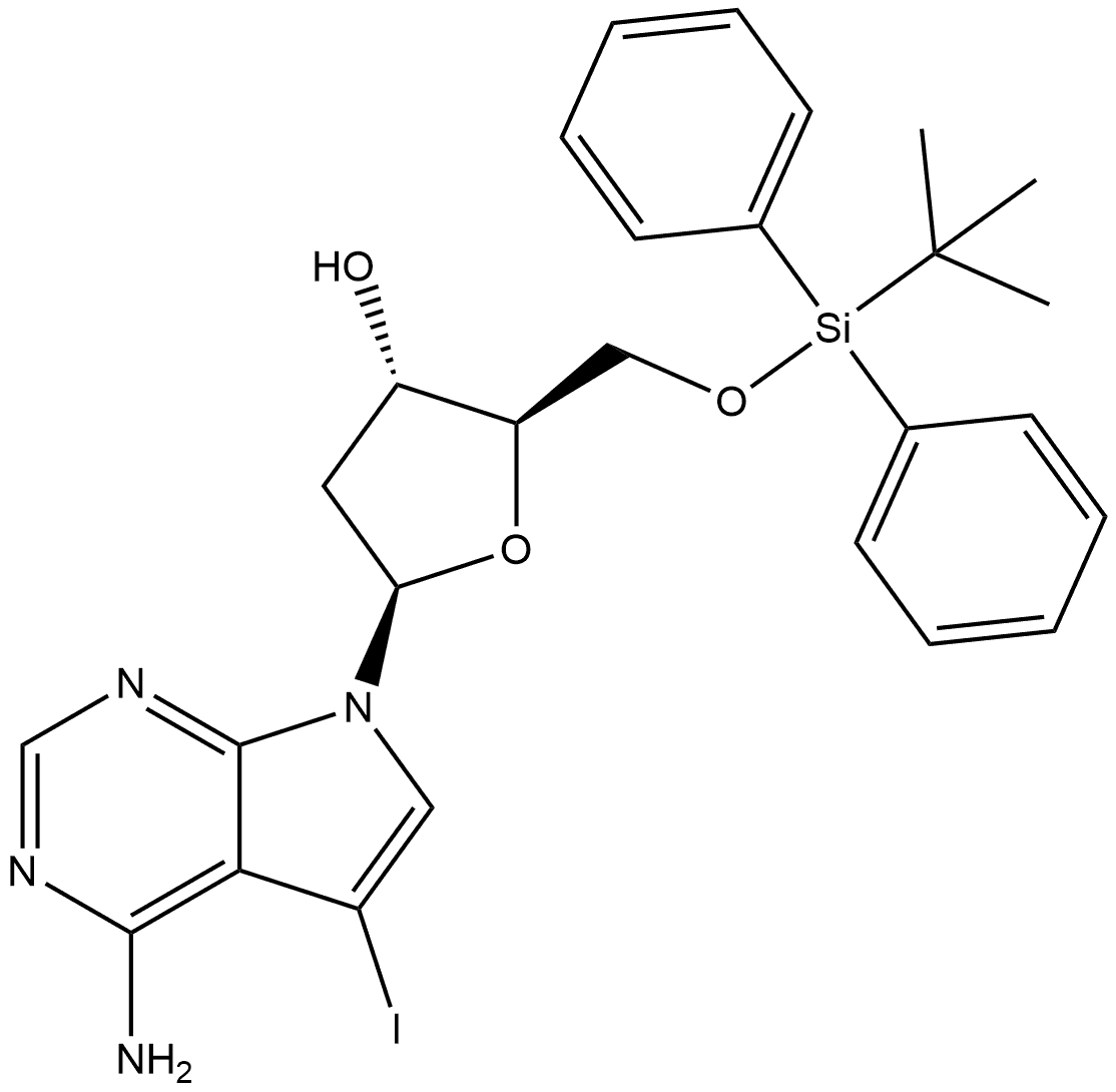 7-Deaza-2'-deoxy-5'-O-TBDPS-7-iodoadenosine Structure