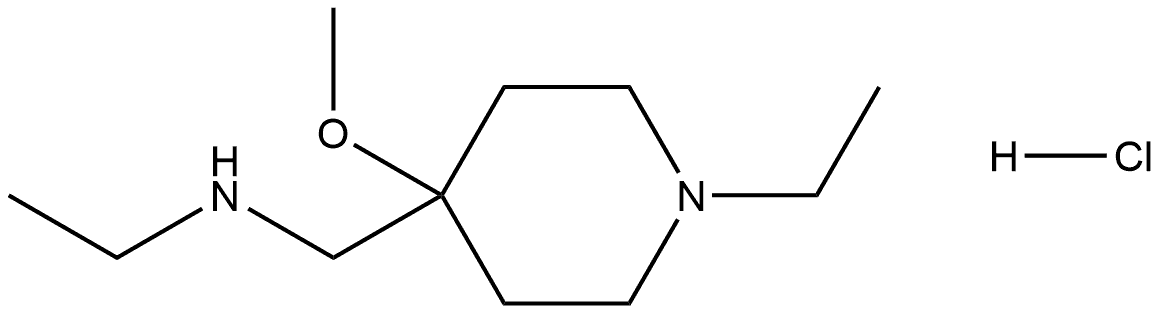 N-ethyl-N-((4-methoxypiperidin-4-yl)methyl)ethanamine hydrochloride Structure