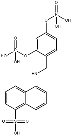N-(2,4-diphosphobenzyl)-1-amino-5-naphthalenesulfonic acid 구조식 이미지