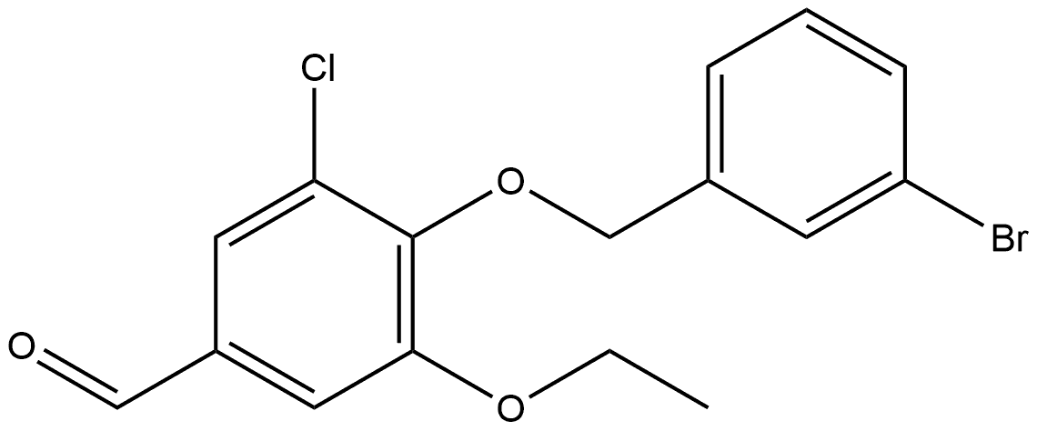 4-[(3-Bromophenyl)methoxy]-3-chloro-5-ethoxybenzaldehyde Structure