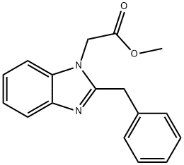 1H-Benzimidazole-1-acetic acid, 2-(phenylmethyl)-, methyl ester 구조식 이미지