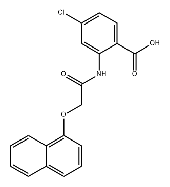 Benzoic acid, 4-chloro-2-[[2-(1-naphthalenyloxy)acetyl]amino]- Structure