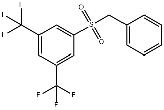 Benzene, 1-[(phenylmethyl)sulfonyl]-3,5-bis(trifluoromethyl)- Structure