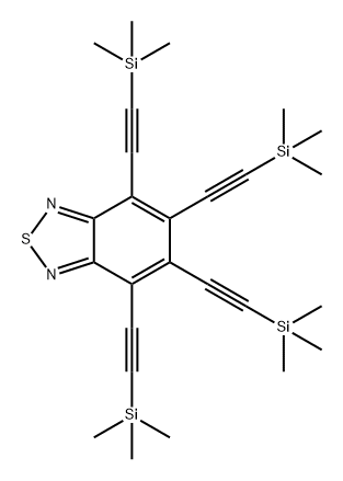 2,1,3-Benzothiadiazole, 4,5,6,7-tetrakis[2-(trimethylsilyl)ethynyl]- Structure