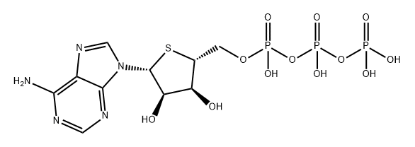 Adenosine 5'-(tetrahydrogen triphosphate), 4'-thio- Structure