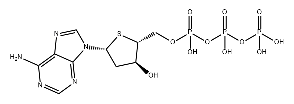 Adenosine 5'-(tetrahydrogen triphosphate), 2'-deoxy-4'-thio- Structure