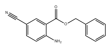 Benzoic acid, 2-amino-5-cyano-, phenylmethyl ester Structure