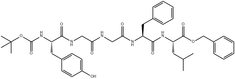 L-Leucine, N-[(1,1-dimethylethoxy)carbonyl]-L-tyrosylglycylglycyl-L-phenylalanyl-, phenylmethyl ester (9CI) Structure