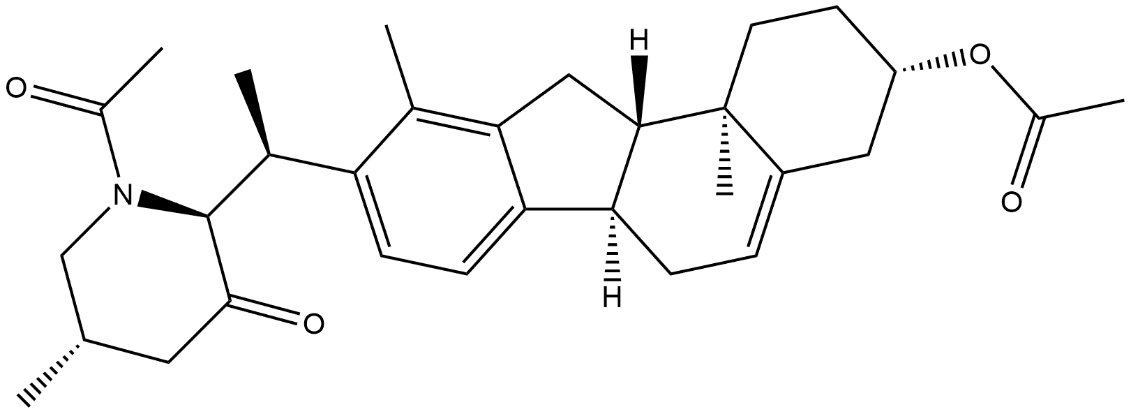 Veratraman-23-one, 28-acetyl-3-(acetyloxy)-14,15,16,17-tetradehydro-, (3β)- (9CI) Structure