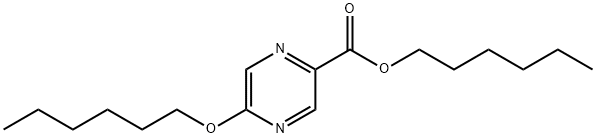 2-Pyrazinecarboxylic acid, 5-(hexyloxy)-, hexyl ester Structure