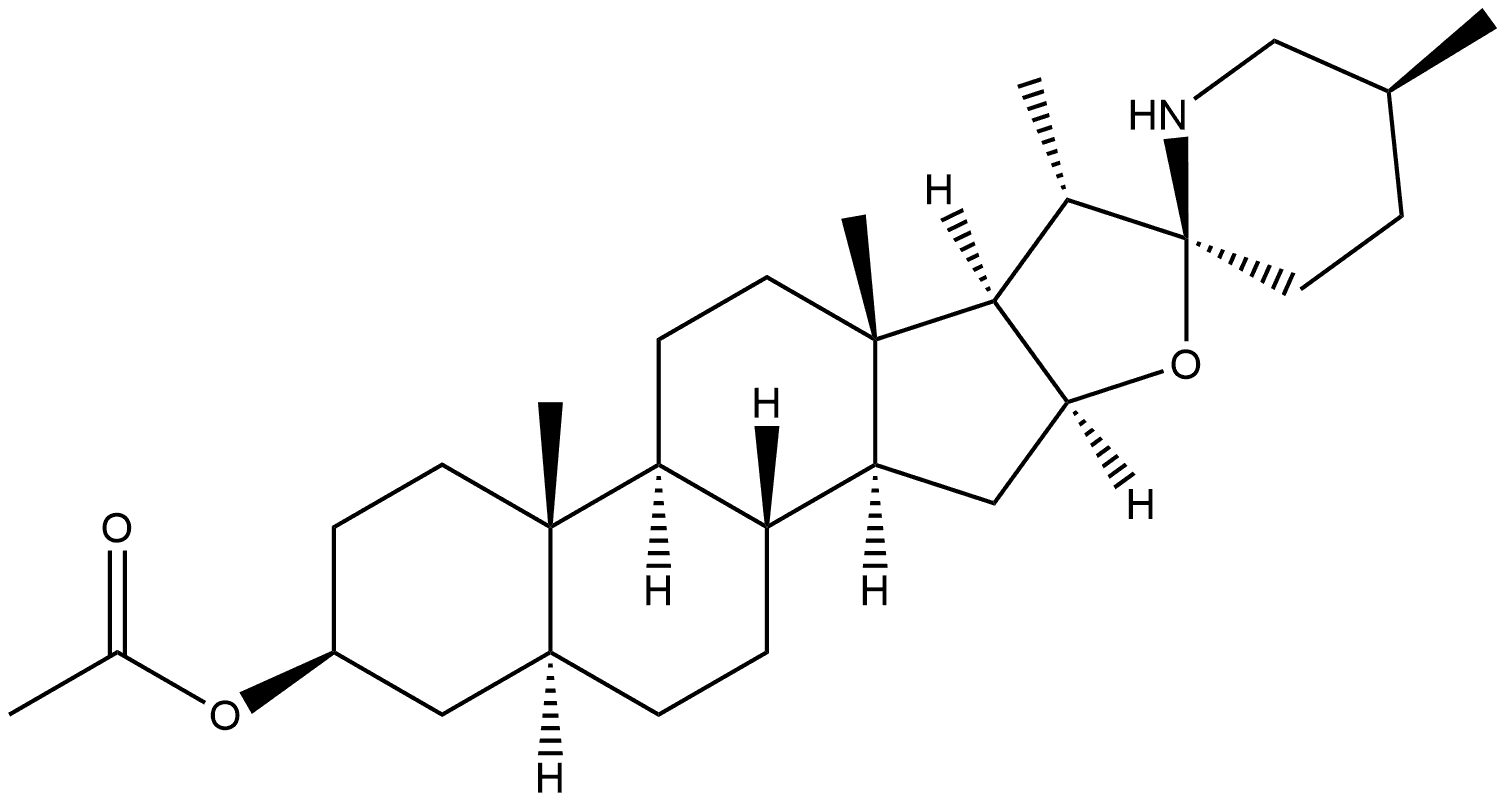 Spirosolan-3-ol, 3-acetate, (3β,5α,22β,25S)- Structure