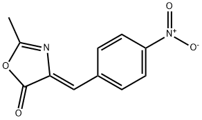 ((Z)-2-methyl-4-(4-nitrobenzylidene)-5(4H)-oxazolone Structure