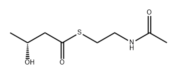 Butanethioic acid, 3-hydroxy-, S-[2-(acetylamino)ethyl] ester, (3R)- Structure