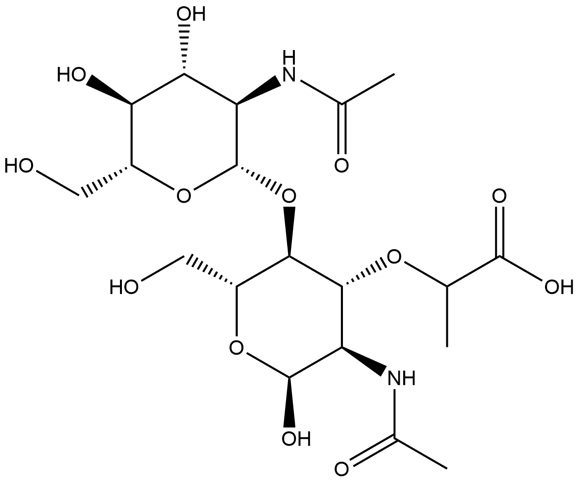 β-GlcNAc-(1→4)-MurNAc Structure