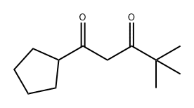 1,3-Pentanedione, 1-cyclopentyl-4,4-dimethyl- Structure