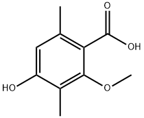 Benzoic acid, 4-hydroxy-2-methoxy-3,6-dimethyl- Structure