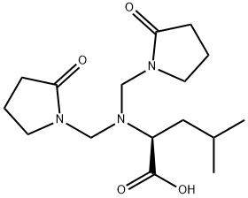 L-Leucine, N,N-bis[(2-oxo-1-pyrrolidinyl)methyl]- Structure