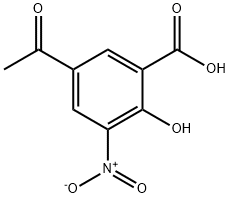 Benzoic acid, 5-acetyl-2-hydroxy-3-nitro- Structure