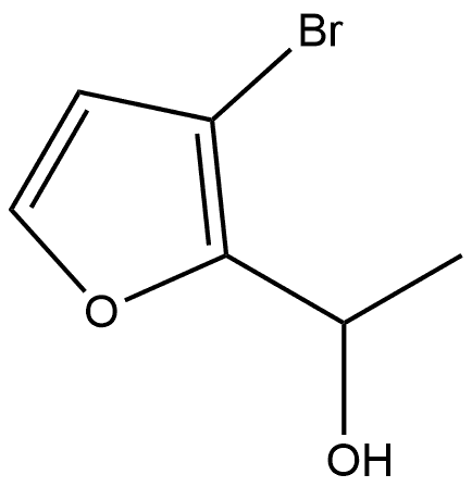 1-(3-Bromofuran-2-yl)ethanol 구조식 이미지