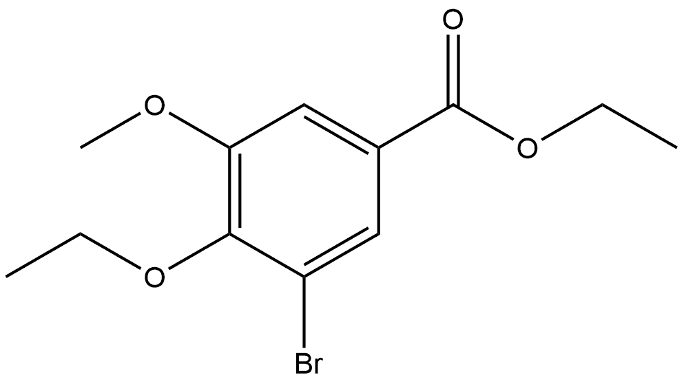 Ethyl 3-bromo-4-ethoxy-5-methoxybenzoate Structure