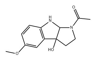 Ethanone, 1-(3,3a,8,8a-tetrahydro-3a-hydroxy-5-methoxypyrrolo[2,3-b]indol-1(2H)-yl)- 구조식 이미지