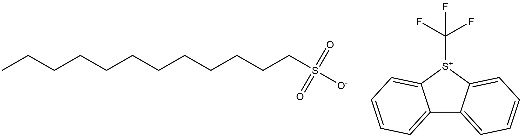 Dibenzothiophenium, 5-(trifluoromethyl)-, 1-dodecanesulfonate (1:1) Structure