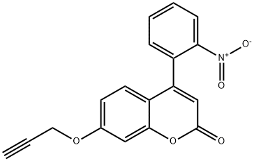 4-(2-Nitrophenyl)-7-(prop-2-yn-1-yloxy)-2H-chromen-2-one 구조식 이미지