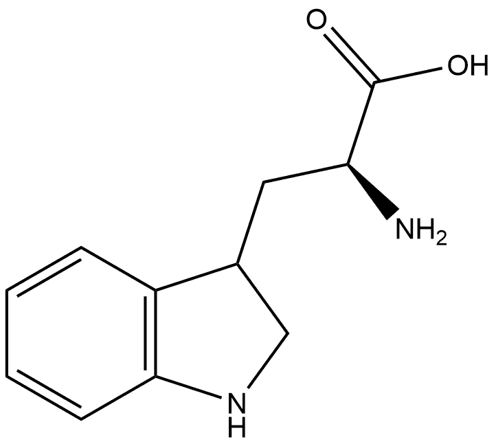 1H-Indole-3-propanoic acid, α-amino-2,3-dihydro-, (αS)- 구조식 이미지