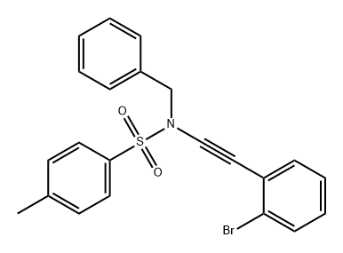 Benzenesulfonamide, N-[2-(2-bromophenyl)ethynyl]-4-methyl-N-(phenylmethyl)- 구조식 이미지