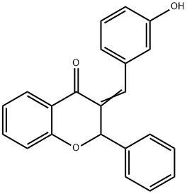 3-[(3-hydroxyphenyl)methylidene]-2-phenyl-3,4-dihydro-2H-1-benzopyran-4-one 구조식 이미지