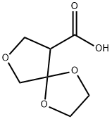 1,4,7-Trioxaspiro[4.4]nonane-9-carboxylic acid Structure