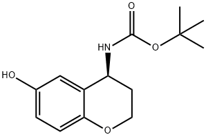 Carbamic acid, [(4S)-3,4-dihydro-6-hydroxy-2H-1-benzopyran-4-yl]-, 1,1-dimethylethyl ester (9CI) Structure