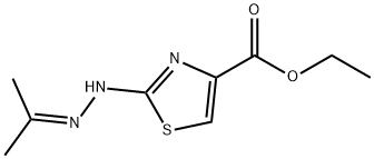 4-Thiazolecarboxylic acid, 2-[2-(1-methylethylidene)hydrazinyl]-, ethyl ester 구조식 이미지