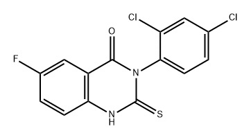 4(1H)-Quinazolinone, 3-(2,4-dichlorophenyl)-6-fluoro-2,3-dihydro-2-thioxo- Structure