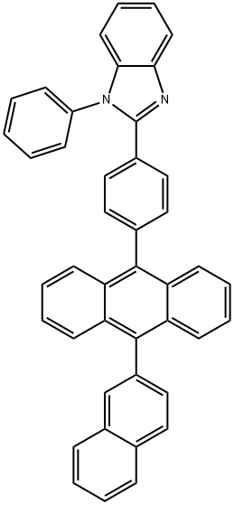 1H-Benzimidazole, 2-[4-[10-(2-naphthalenyl)-9-anthracenyl]phenyl]-1-phenyl- Structure